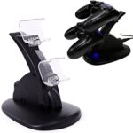 LED Charger Dock Station Dual USB Fast Charging Stand for PS4 Controller [video game]