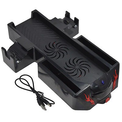 Dual coolinf fan with controller charging stand for Microsoft xbox one Console