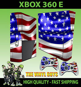 NEW American flag skin sticker for Microsoft Xbox 360 E 4gb & 250 gb, For Xbox 360 E series model [video game]