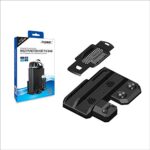 New World 4 Multifunction Vertical Stand, Cooling Fan, PS Move Controller Charger for PS4/Slim/Pro Console All Model