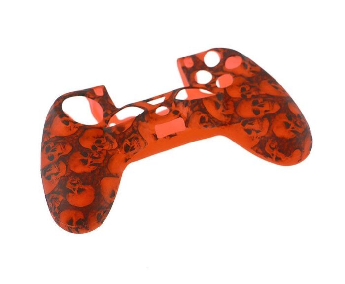 New World Skull Design PS4 Controller High Quality Protective Silicone Cover Case Sleeve Anti Slip Cover Red