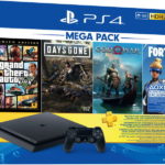 PS4 Slim 1 TB Mega pack Free Game GTA5/Days gone/God of war/Fortnite/3 month PSN with 1 year Sony india warranty (Copy)