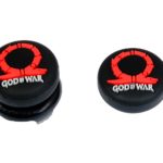 God of war Theme Design Analog Extender Thumb Grips Thumbstick Anti-Slip Silicone Cap Cover for PS4 Playstation 4 Controller (2 PC )