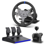 PXN V99 Force Feedback Gaming Steering Wheel Xbox PC,270/900 Degree Racing Wheel with 3-Pedals and Shifter Bundle for  ,PS4, Xbox One, Xbox Series X/S, PC , 6 month warranty