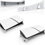New World Horizontal stand for PS5 Slim Console Disc and Digital Edition, Horizontal Placement stand Bracket Holder for PS5 Slim