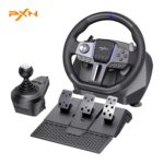 PXN V9 Gen2 Racing Wheel - Steering Wheel Driving Wheel 270°/ 900° Degree Vibration Gaming Steering Wheel with Shifter and Pedal for PS4,PC,PS3,Xbox Series X|S, Xbox One 6 month warranty