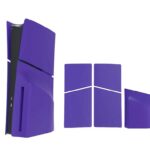 New World 5 in 1 Faceplates for PS5 Slim Disc and Digital Edition, Accessories for PS5 Slim, Faceplates for PS5 Console disc and Digital Both Model- Matte Purple