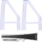 New World Horizontal Stand for PS5 Pro /PS5 Slim Disc Edition, Transparent Acrylic Horizontal Cooling Feet Compatible with PS5 Slim and PS5 Pro Console with Anti Slip Design ,same like OG
