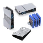 New World 3-in-1 Kit Cooling Fan for PS5 Slim Console with Horizontal Placement Stand and Game Disc Storage Case Organizer