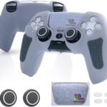 New World For PS5 Game Controller Silicone Cover Skin for PS5 Game Controller 30th Anniversary Customized Protective Cover Protector set for PS5 Controller, with 2 Thumb Grip Caps & Touchpad Sticker Visit the New World Store