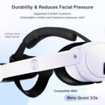 Saqico Comfort Head Strap Compatible with Meta Quest 3S and Quest 3,Adjustable Elite Strap Reduce Pressure & Balanced Weight Distribution for Oculus Quest 3/3S VR Headset Accessories- Only Headstrap - Image 2