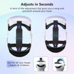 Saqico Comfort Head Strap Compatible with Meta Quest 3S and Quest 3,Adjustable Elite Strap Reduce Pressure & Balanced Weight Distribution for Oculus Quest 3/3S VR Headset Accessories- Only Headstrap - Image 4