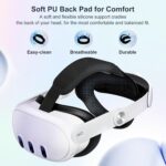 Saqico Comfort Head Strap Compatible with Meta Quest 3S and Quest 3,Adjustable Elite Strap Reduce Pressure & Balanced Weight Distribution for Oculus Quest 3/3S VR Headset Accessories- Only Headstrap - Image 6
