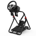 PXN A9 Racing Steering Wheel Stand for Logitech G920 G29 G25 G27 G923 GT500 T300RS/T300GT/ T500RS/TGT/TS with Shifter Mount Folding Bracket Tilt-Adjustable Racing Stand (Racing Wheel NOT Included)