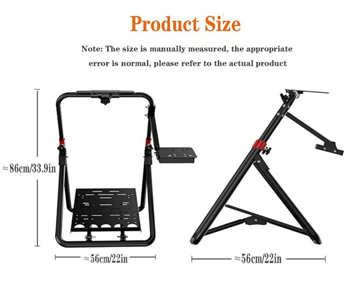 PXN A9 Racing Steering Wheel Stand for Logitech G920 G29 G25 G27 G923 GT500 T300RS/T300GT/ T500RS/TGT/TS with Shifter Mount Folding Bracket Tilt-Adjustable Racing Stand (Racing Wheel NOT Included) - Image 3