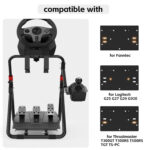 PXN A9 Racing Steering Wheel Stand for Logitech G920 G29 G25 G27 G923 GT500 T300RS/T300GT/ T500RS/TGT/TS with Shifter Mount Folding Bracket Tilt-Adjustable Racing Stand (Racing Wheel NOT Included) - Image 4