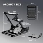 PXN  A10 Racing wheel stand Steering Wheel Stand Compatiable with Logitech G29 G25 G27 G923 V9 V10 V12 MOZA R21 R16 with Shifter Mount Folding Stand Adjustable Racing Wheel Stand,(Racing Wheel NOT Included) - Image 6