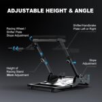 PXN  A10 Racing wheel stand Steering Wheel Stand Compatiable with Logitech G29 G25 G27 G923 V9 V10 V12 MOZA R21 R16 with Shifter Mount Folding Stand Adjustable Racing Wheel Stand,(Racing Wheel NOT Included) - Image 7