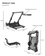 PXN  A10 Racing wheel stand Steering Wheel Stand Compatiable with Logitech G29 G25 G27 G923 V9 V10 V12 MOZA R21 R16 with Shifter Mount Folding Stand Adjustable Racing Wheel Stand,(Racing Wheel NOT Included) - Image 3