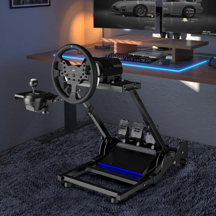 PXN  A10 Racing wheel stand Steering Wheel Stand Compatiable with Logitech G29 G25 G27 G923 V9 V10 V12 MOZA R21 R16 with Shifter Mount Folding Stand Adjustable Racing Wheel Stand,(Racing Wheel NOT Included) - Image 9