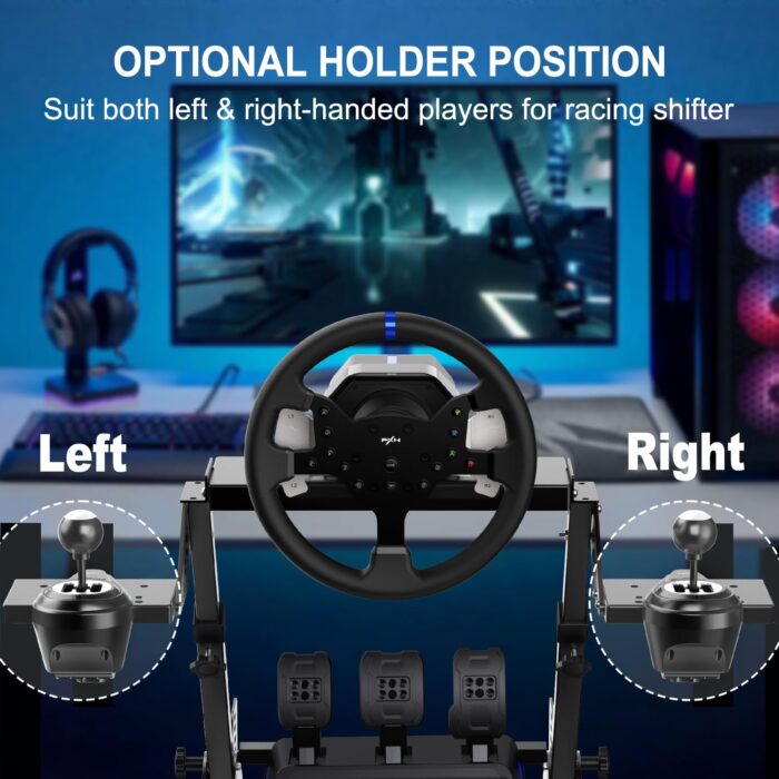 PXN  A10 Racing wheel stand Steering Wheel Stand Compatiable with Logitech G29 G25 G27 G923 V9 V10 V12 MOZA R21 R16 with Shifter Mount Folding Stand Adjustable Racing Wheel Stand,(Racing Wheel NOT Included) - Image 11