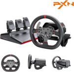 PXN V10 Pro Direct Drive Racing Steering Wheel and Pedals Compatible with PC, PS4, Xbox with 6 Month  Warranty