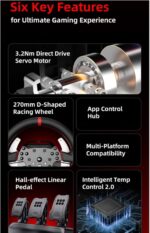 PXN V10 Pro Direct Drive Racing Steering Wheel and Pedals Compatible with PC, PS4, Xbox with 6 Month  Warranty - Image 6