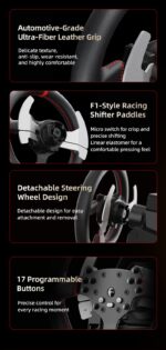 PXN V10 Pro Direct Drive Racing Steering Wheel and Pedals Compatible with PC, PS4, Xbox with 6 Month  Warranty - Image 9