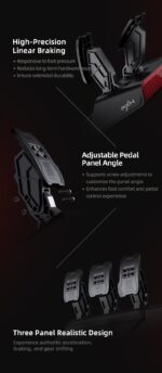 PXN V10 Pro Direct Drive Racing Steering Wheel and Pedals Compatible with PC, PS4, Xbox with 6 Month  Warranty - Image 11
