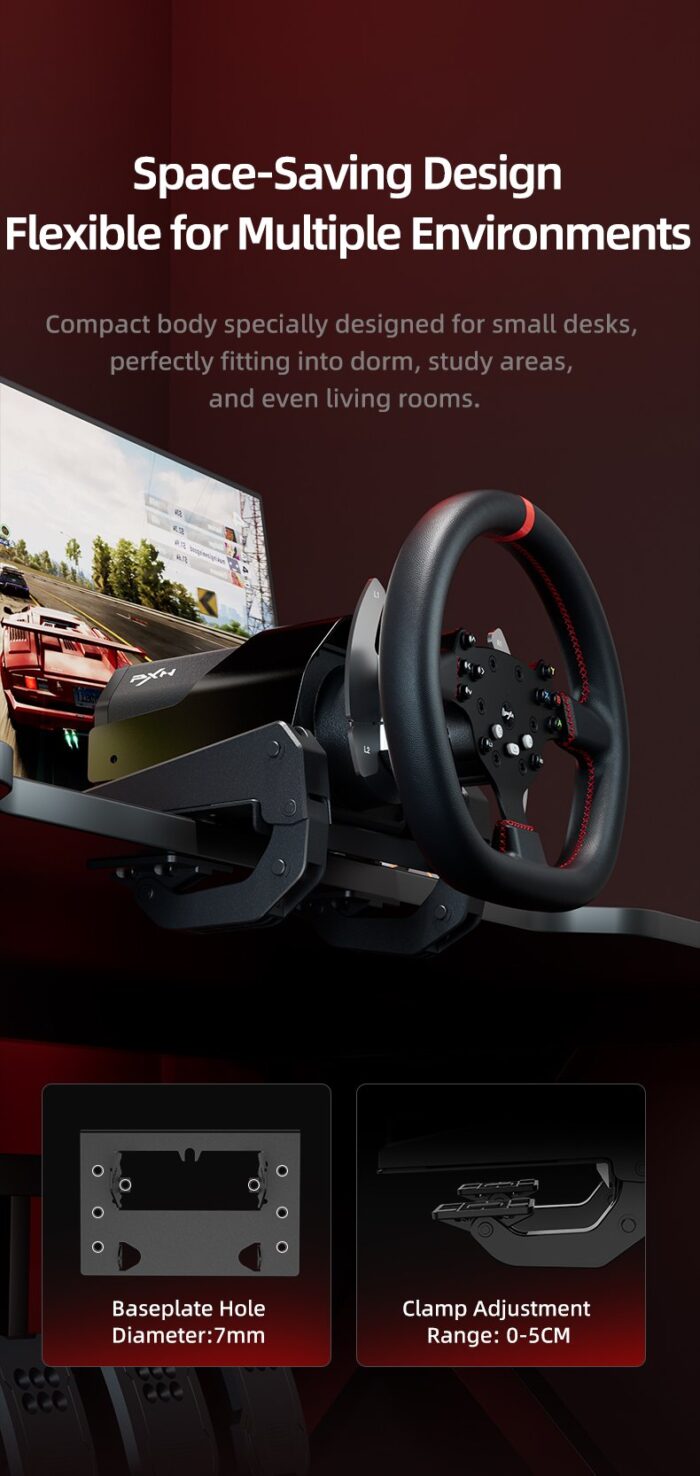PXN V10 Pro Direct Drive Racing Steering Wheel and Pedals Compatible with PC, PS4, Xbox with 6 Month  Warranty - Image 12