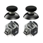 GuliKit TMR Magnetic Joystick Replacement Kit for PS5 DualSense/DualSense Edge Controller,Anti-Drift Electromagnetic Stick Repair Module with Thumbstick Caps, Soldering Required