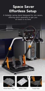 PXN A11 Foldable Racing Wheel Stand | Adjustable Height & Pedal Angle | Compatible with a wide range of racing wheel PXN (VD4, VD6, VD10, V12, V10, V10 Pro, V10 Ultra) Logitech G29/G923, Thrustmaster, Fanatec, MOZA | Heavy Duty Steel Frame, 6 month warranty - Image 8