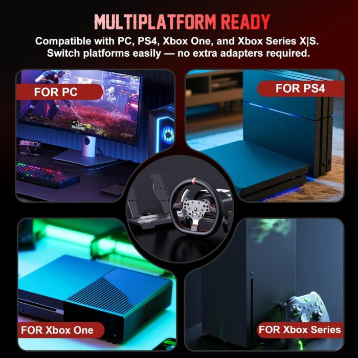 PXN V10 Ultra Direct Drive Racing Wheel, 3.2Nm Force Feedback, Hall Effect Metal Pedals With Shipping   6 month warranty - Image 3