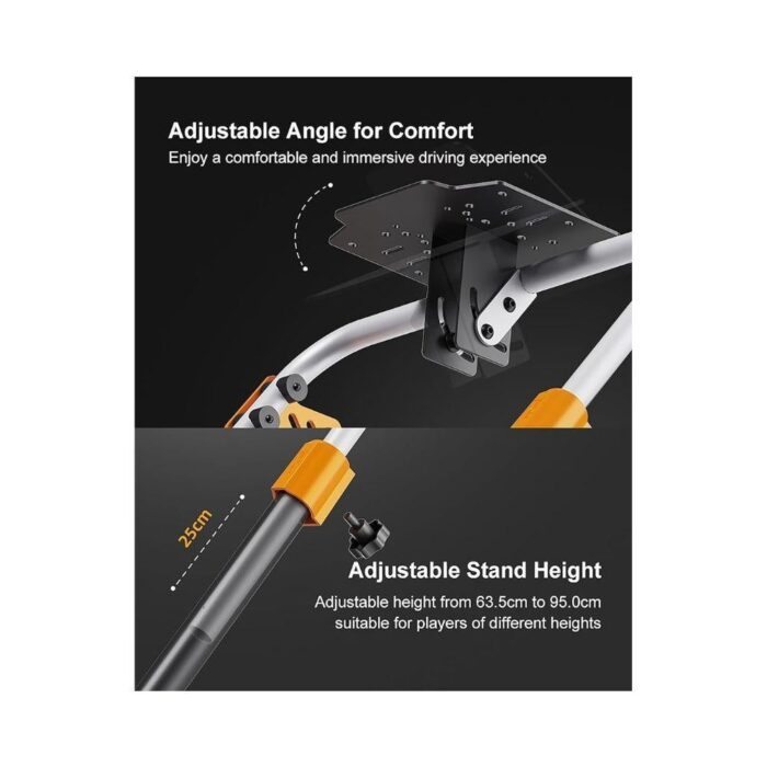 PXN A11 Foldable Racing Wheel Stand | Adjustable Height & Pedal Angle | Compatible with a wide range of racing wheel PXN (VD4, VD6, VD10, V12, V10, V10 Pro, V10 Ultra) Logitech G29/G923, Thrustmaster, Fanatec, MOZA | Heavy Duty Steel Frame, 6 month warranty - Image 9
