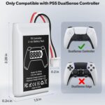 New World Replacement Battery Pack for PS5 Controller, 8880mWh High Capacity, Rechargeable Li-ion Battery Pack for PS5 Controller - 1 pc-  VG-P5366 - Image 2