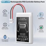New World Replacement Battery Pack for PS5 Controller, 8880mWh High Capacity, Rechargeable Li-ion Battery Pack for PS5 Controller - 1 pc-  VG-P5366 - Image 3