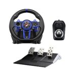 Flashfire SUZUKA F111 Adjustable Racing Wheel Steering Wheel Premium For PS5 Version|Compatible with PS3,PS4,PS5,Nintendo Switch|270-900 Degrees Rotation with 3 Pedal Board and H-Shifter (F111)
