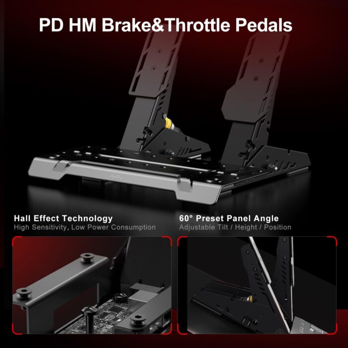 PXN VD6 Bundle: Racing Wheel and Pedals, 6 Nm Direct Drive Force Feedback | Servo Motor, W AS Steering Wheel, Hall Effect 2-Pedal Set, and Clamp – Professional Sim Racing Setup for Windows PC (7–11)- 6 month warranty - Image 7