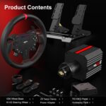 PXN VD6 Bundle: Racing Wheel and Pedals, 6 Nm Direct Drive Force Feedback | Servo Motor, W AS Steering Wheel, Hall Effect 2-Pedal Set, and Clamp – Professional Sim Racing Setup for Windows PC (7–11)- 6 month warranty - Image 8