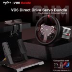 PXN VD6 Bundle: Racing Wheel and Pedals, 6 Nm Direct Drive Force Feedback | Servo Motor, W AS Steering Wheel, Hall Effect 2-Pedal Set, and Clamp – Professional Sim Racing Setup for Windows PC (7–11)- 6 month warranty - Image 13