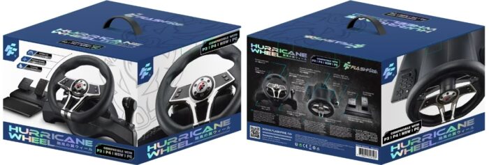 Flashfire HURRICANE FLASHFIRE WH-3103V-D STEERING WHEEL FOR PS4, PS3, PC AND SWITCH 2 PEDALS + GEARBOX- 270° Rotation - Image 5